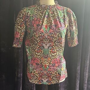 JCrew Liberty Print Floral Multicolor Women's Top Sz XXS